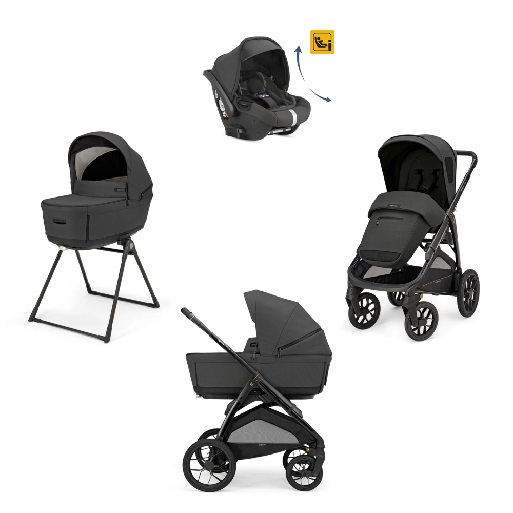 Poussette Inglesina (Système Quattro Aptica XT Darwin Recline) Total Black - Magnet Grey