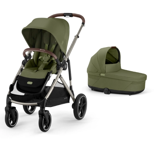 Poussette Cybex Gazelle S2 TPE - Moss Green + Nacelle Gazelle Cot - Moss Green