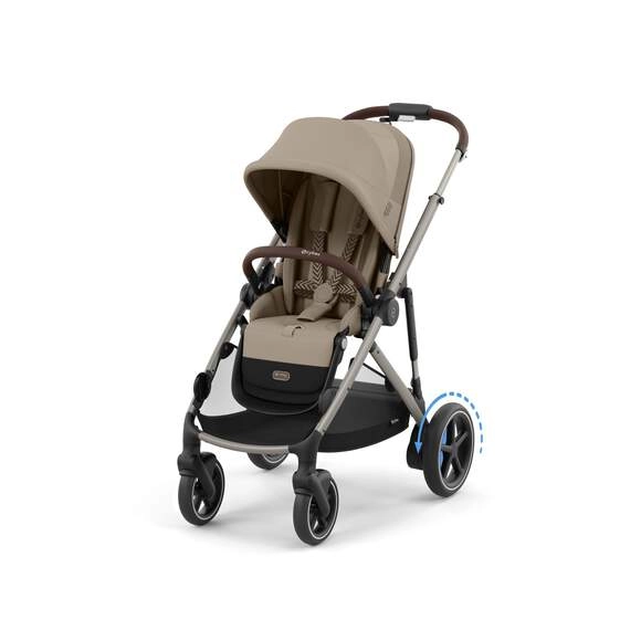 Poussette Cybex eGazelle S2 TPE - Almond Beige + Coque Auto Cloud G i-Size - Almond Beige (Plus)