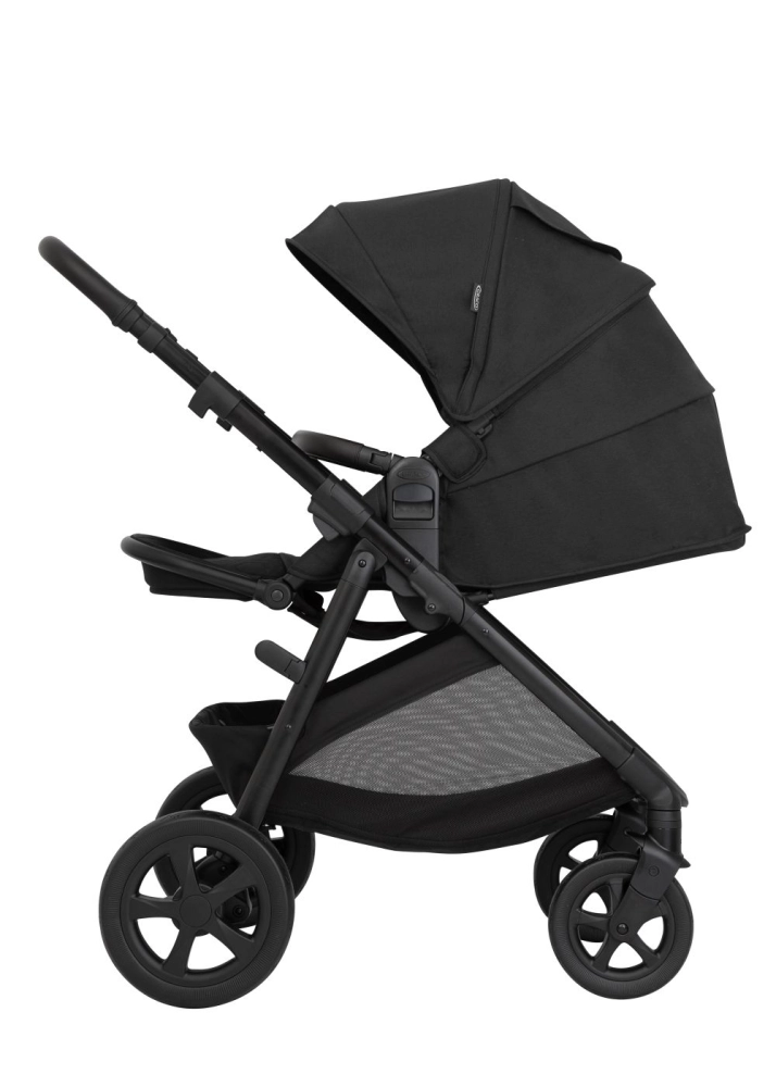 NEAR2ME DLX TRIO - Poussette + SnugLite + Nacelle + Protection pluie + Adaptateurs - Graco - MIDNIGHT