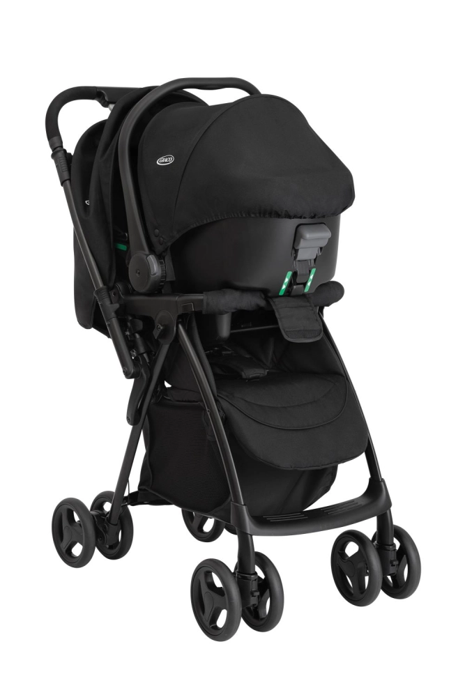 REVAYA DUO - Poussette + SnugLite + Protection pluie - Graco - MIDNIGHT