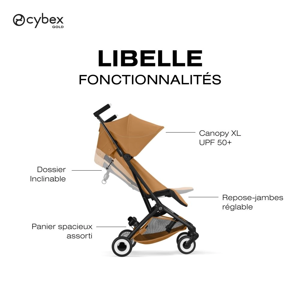 Poussette Ultra Compacte Libelle 5 - CYBEX - Cinnamon Yellow