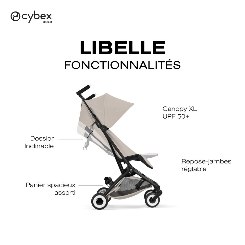 Poussette Ultra Compacte Libelle 5 - CYBEX - Dune Grey