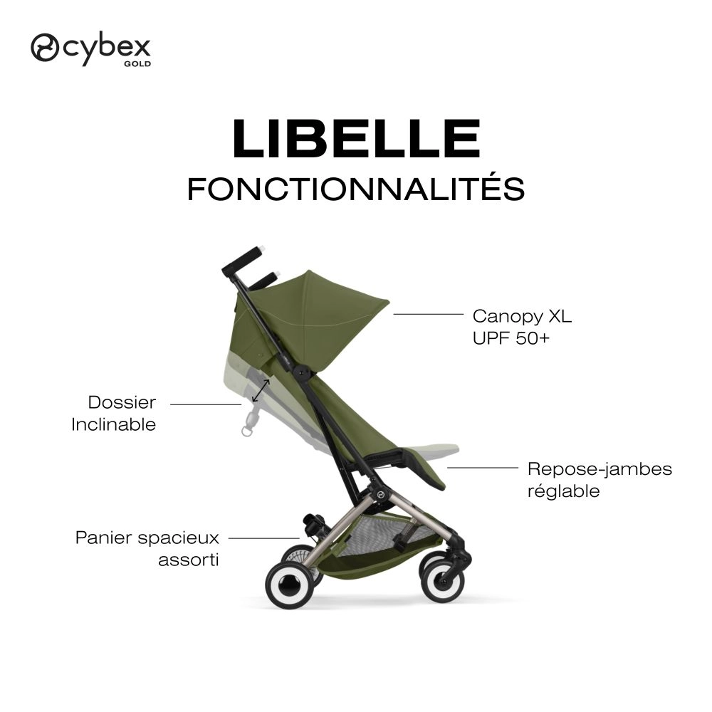 Poussette Ultra Compacte Libelle 5 - CYBEX - Moss Green