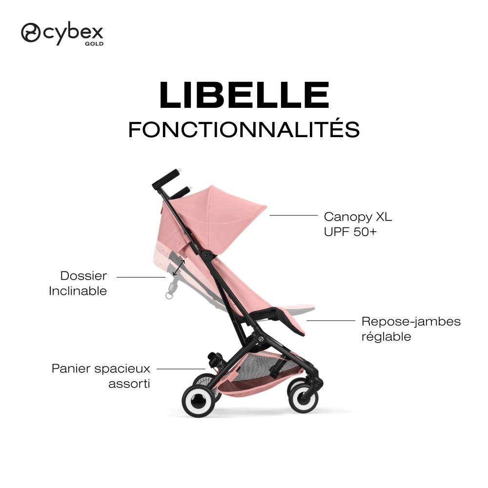 Poussette Ultra Compacte Libelle 5 - CYBEX - Candy Pink