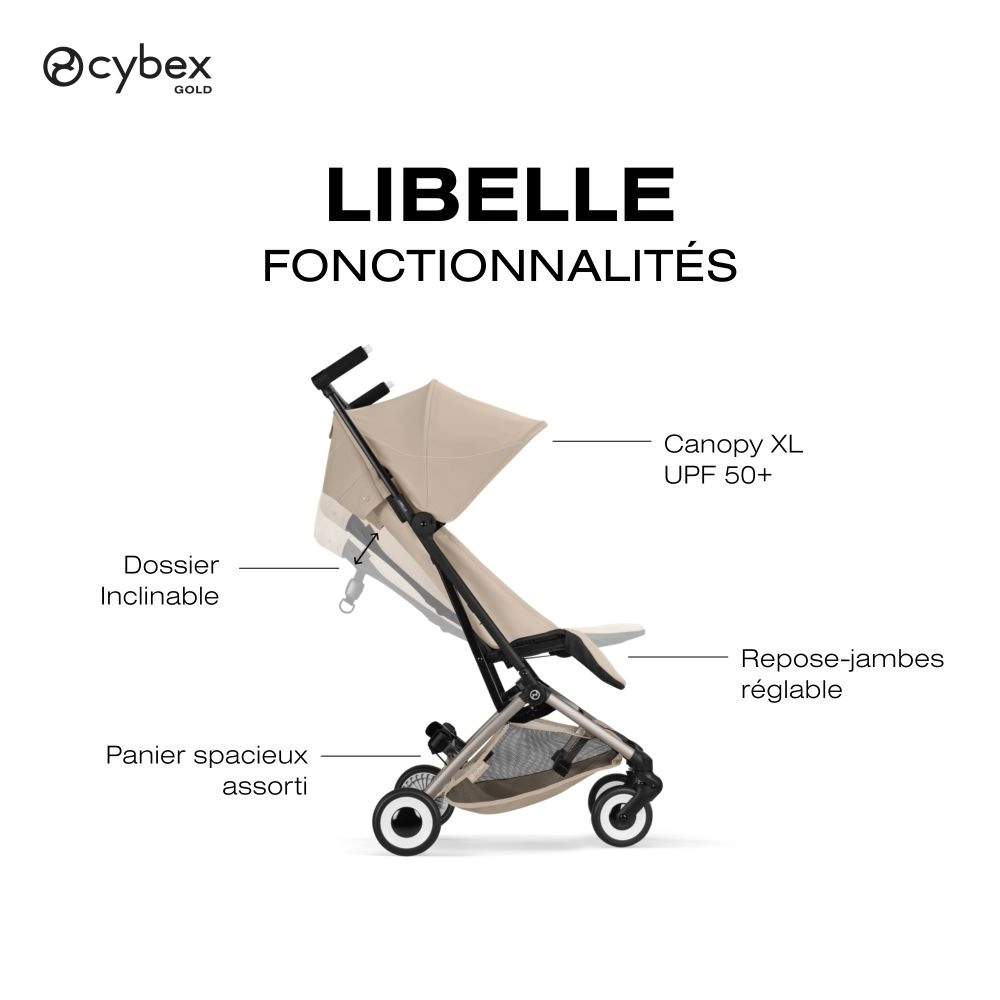 Poussette Ultra Compacte Libelle 5 - CYBEX - Almond Beige