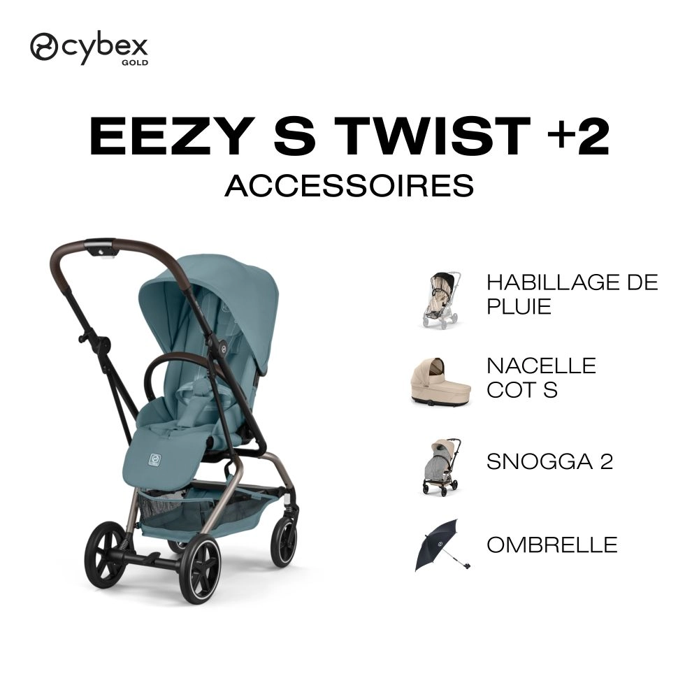 Poussette Compacte Eezy S Twist+2 - CYBEX - Stormy Blue