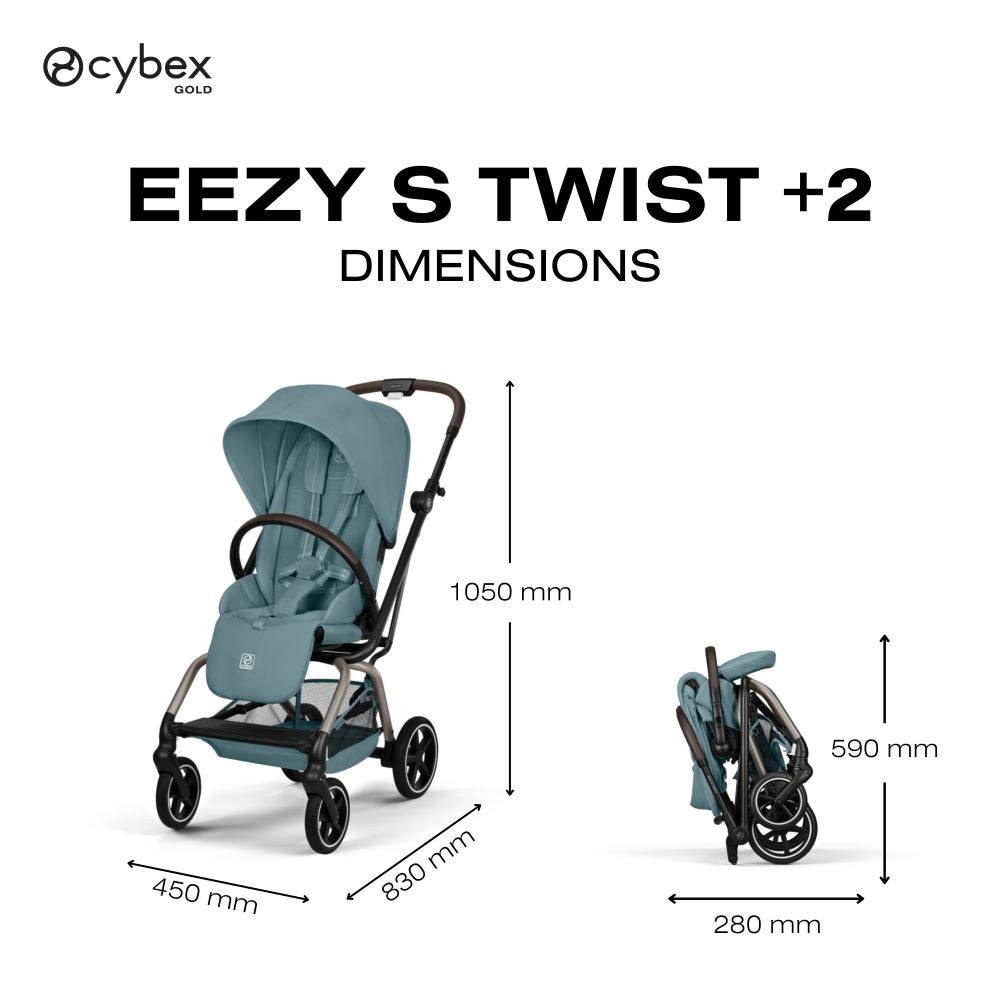 Poussette Compacte Eezy S Twist+2 - CYBEX - Stormy Blue