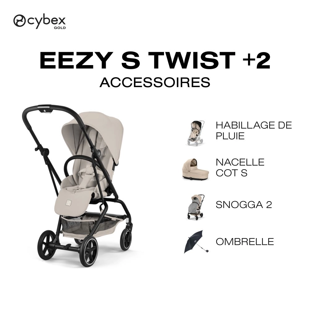 Poussette Compacte Eezy S Twist+2 - CYBEX - Dune Grey