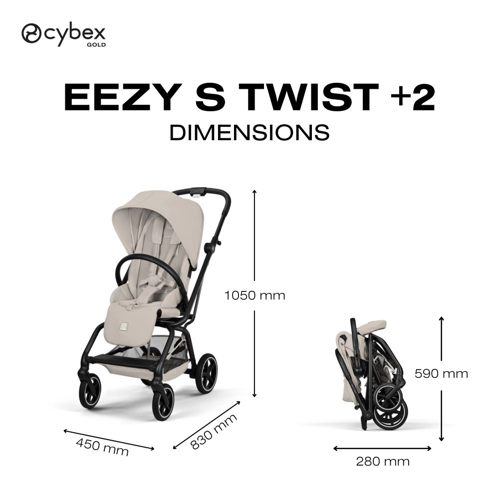 Poussette Compacte Eezy S Twist+2 - CYBEX - Dune Grey