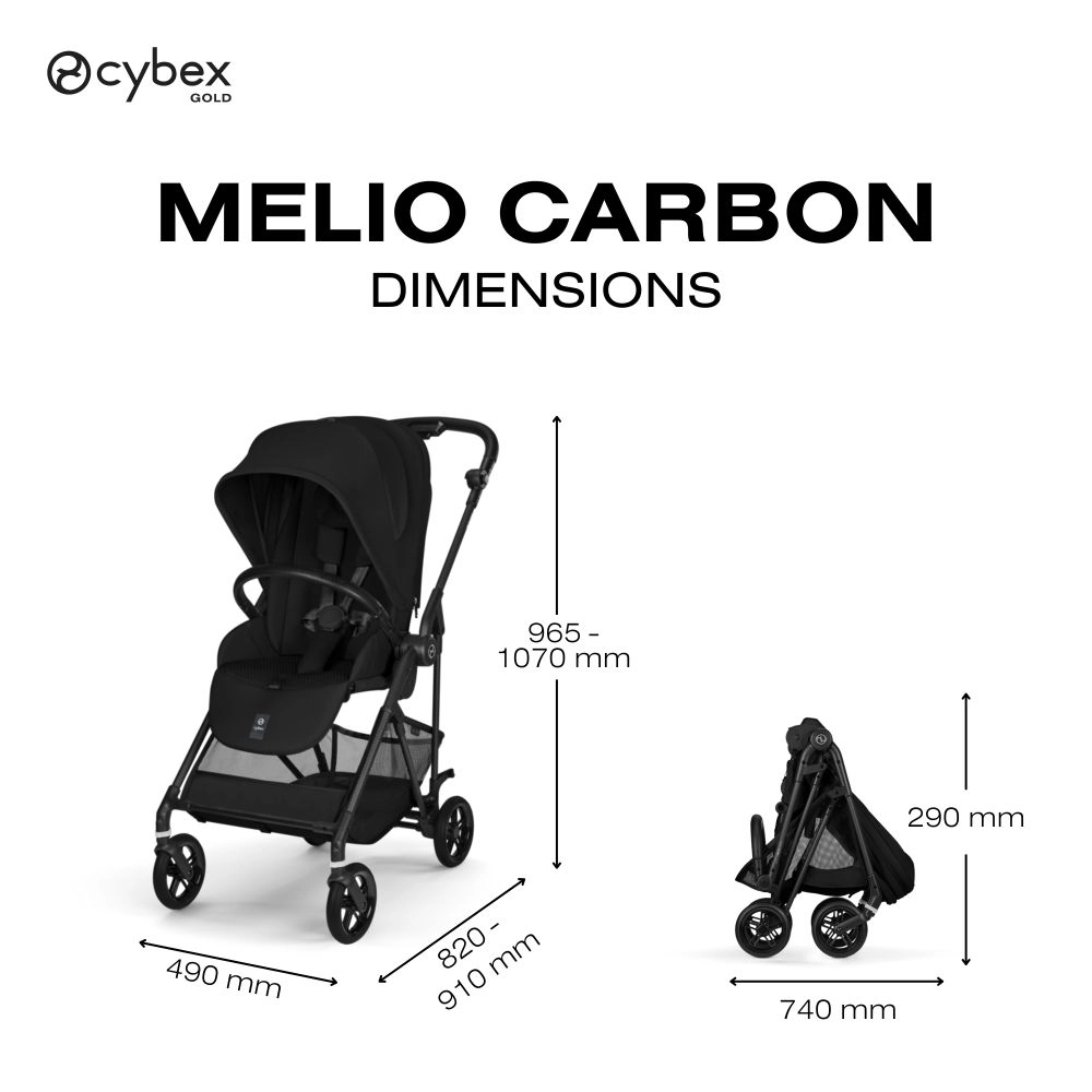 Poussette Citadine Melio Carbon 6 - CYBEX - Magic Black
