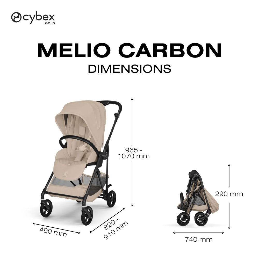Poussette Citadine Melio Carbon 6 - CYBEX - Almond Beige