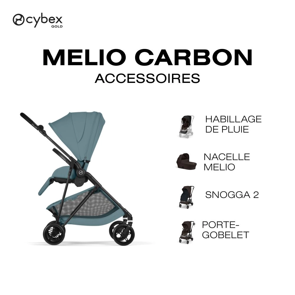 Poussette Citadine Melio Carbon 6 - CYBEX - Stormy Blue