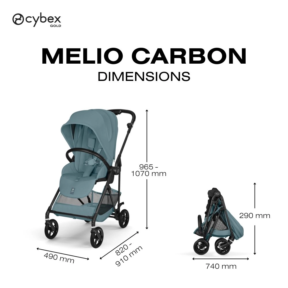 Poussette Citadine Melio Carbon 6 - CYBEX - Stormy Blue