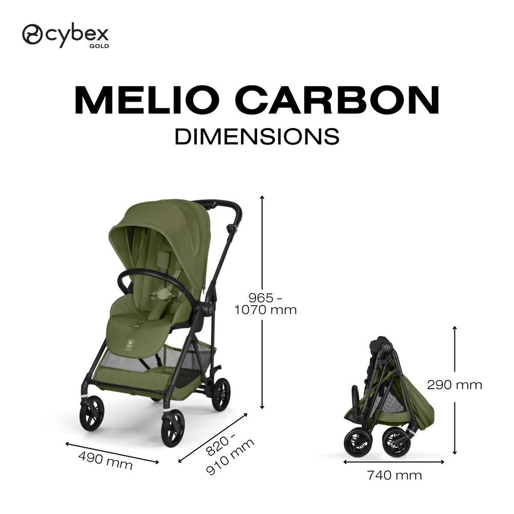 Poussette Citadine Melio Carbon 6 - CYBEX - Moss Green