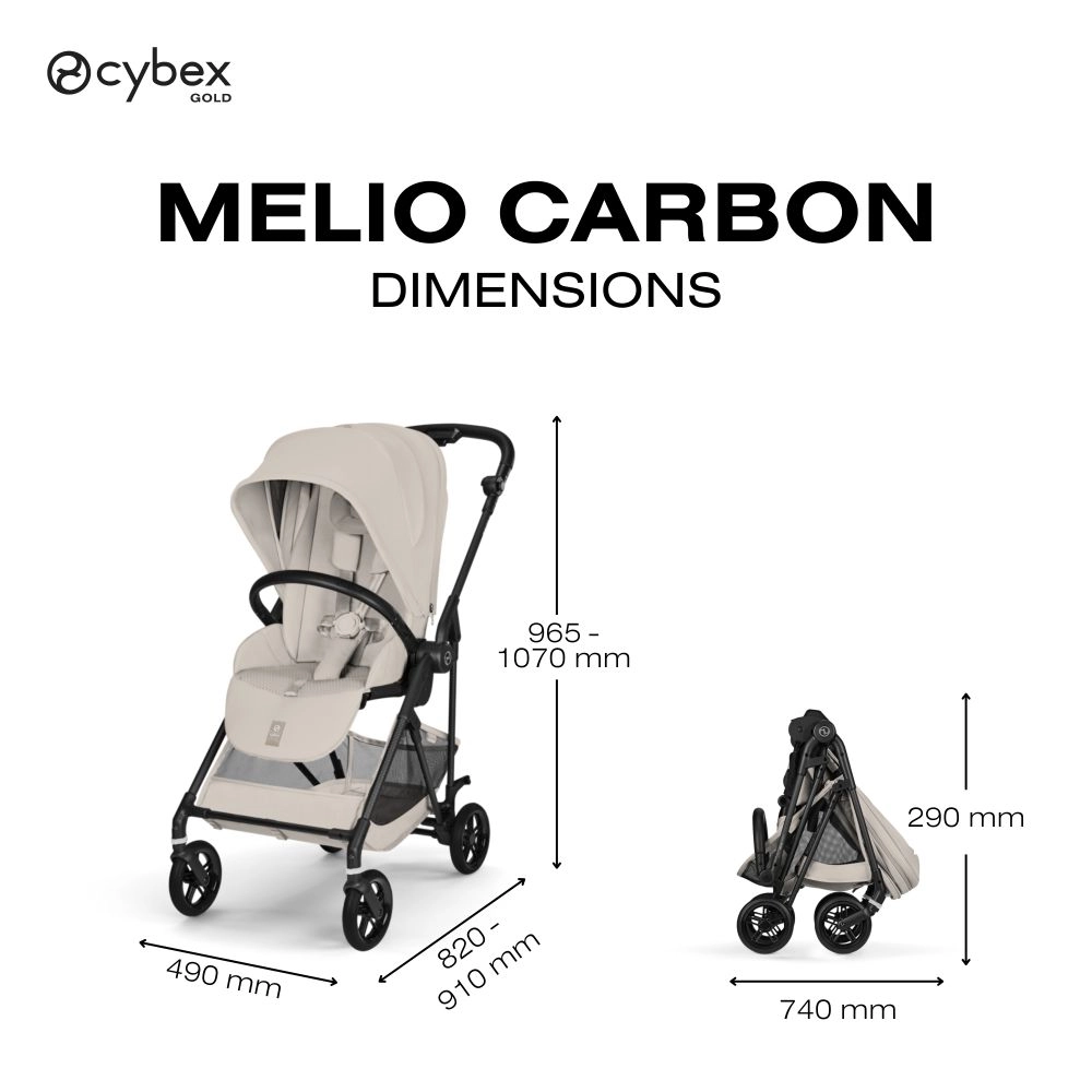 Poussette Citadine Melio Carbon 6 - CYBEX - Dune Grey
