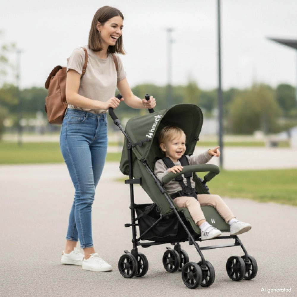 Poussette Fold N Care Olive - Olive