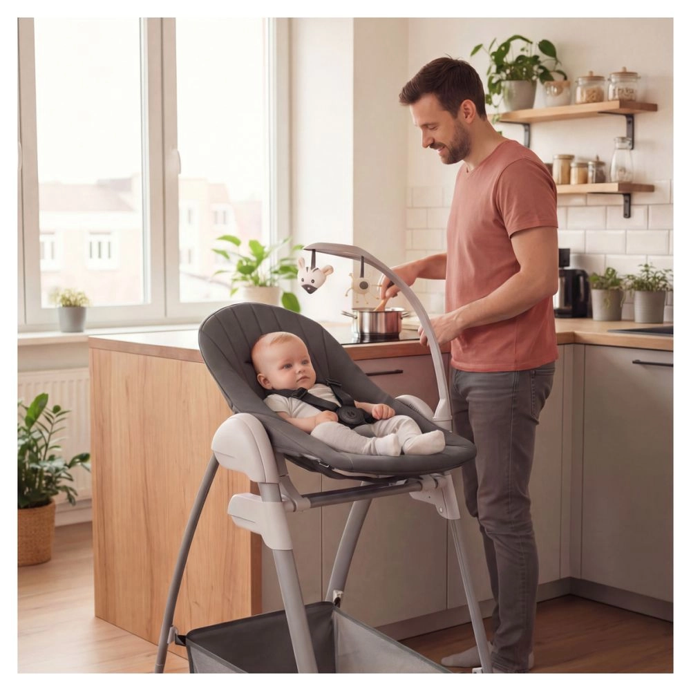 Chaise haute Sit N Relax 3in1 Dark-grey - Dark Grey