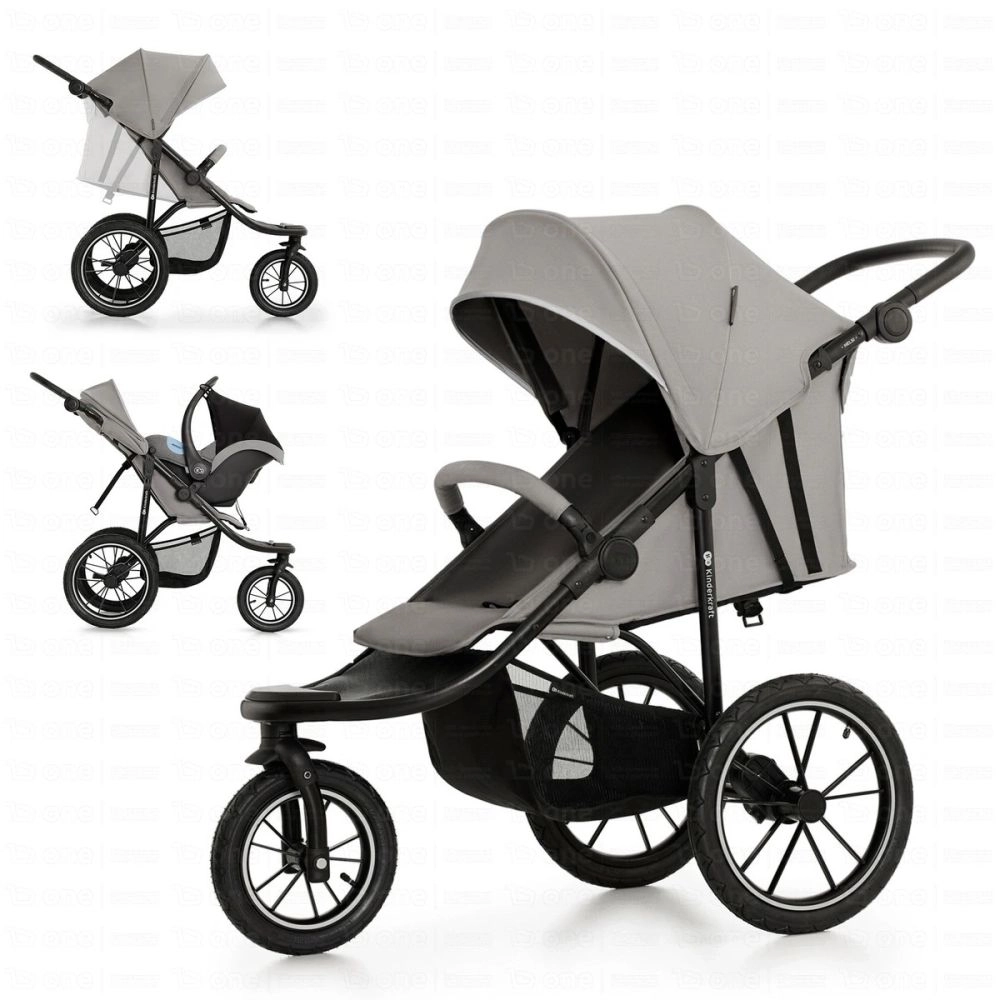 Poussette tout-terrain HELSI 2 - Kinderkraft - gris