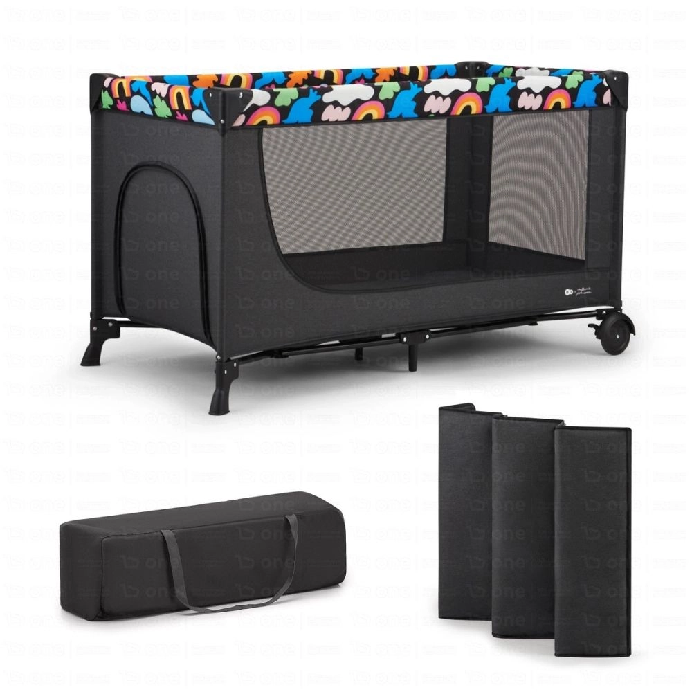 Lit parapluie 2en1  JOY 2 x Happy shapes - Kinderkraft - multicolore