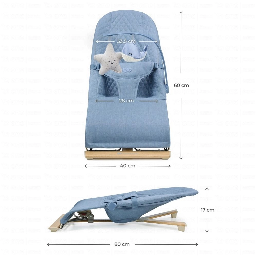 Balancelle Transat Bébé MIMI x Nordic Breeze - Kinderkraft - bleu