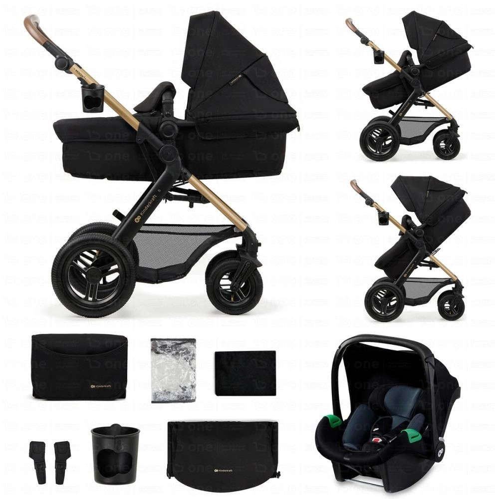 Poussette Trio MOOV 2 (roues AIR) - Kinderkraft - noir
