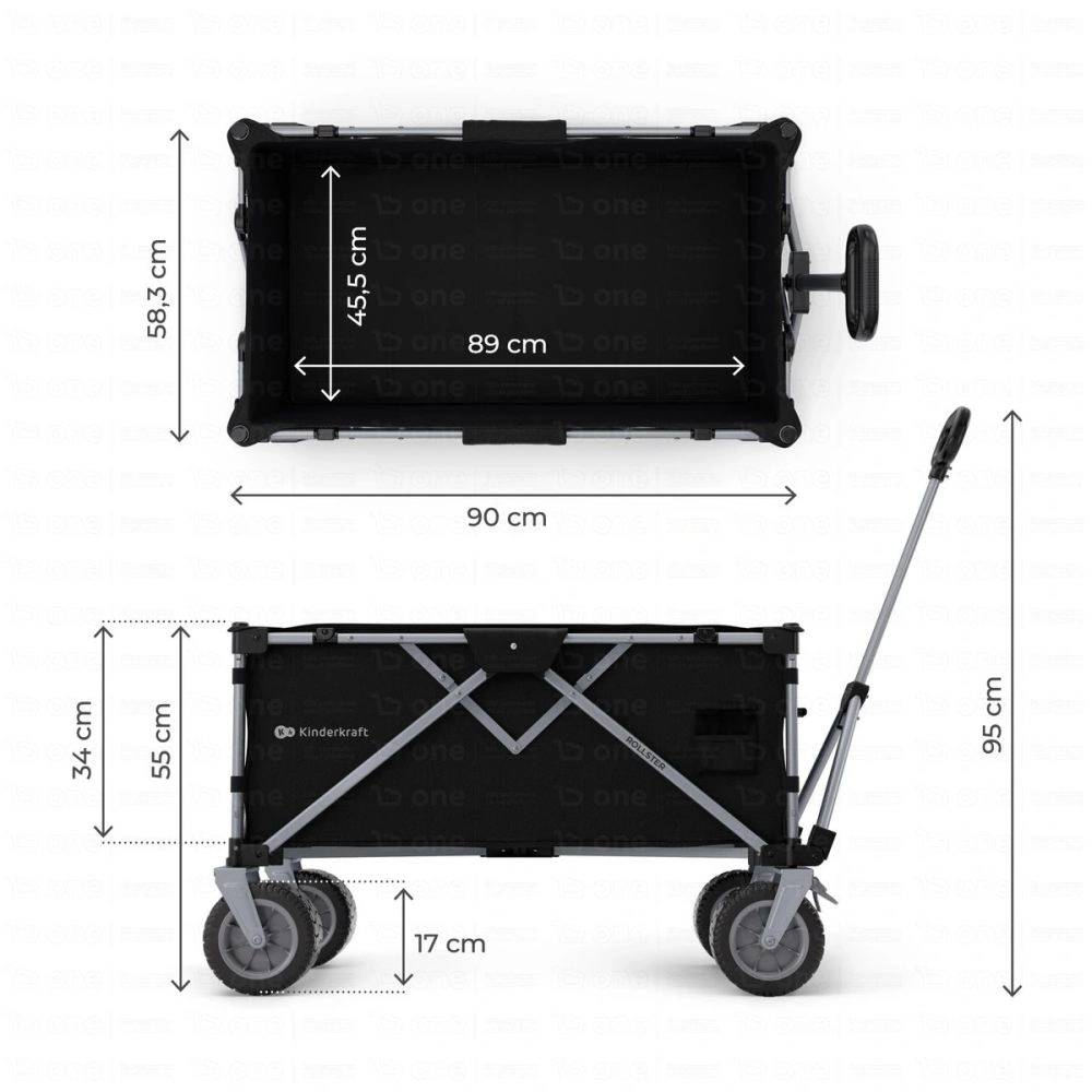 Chariot ROLLSTER - Kinderkraft - noir