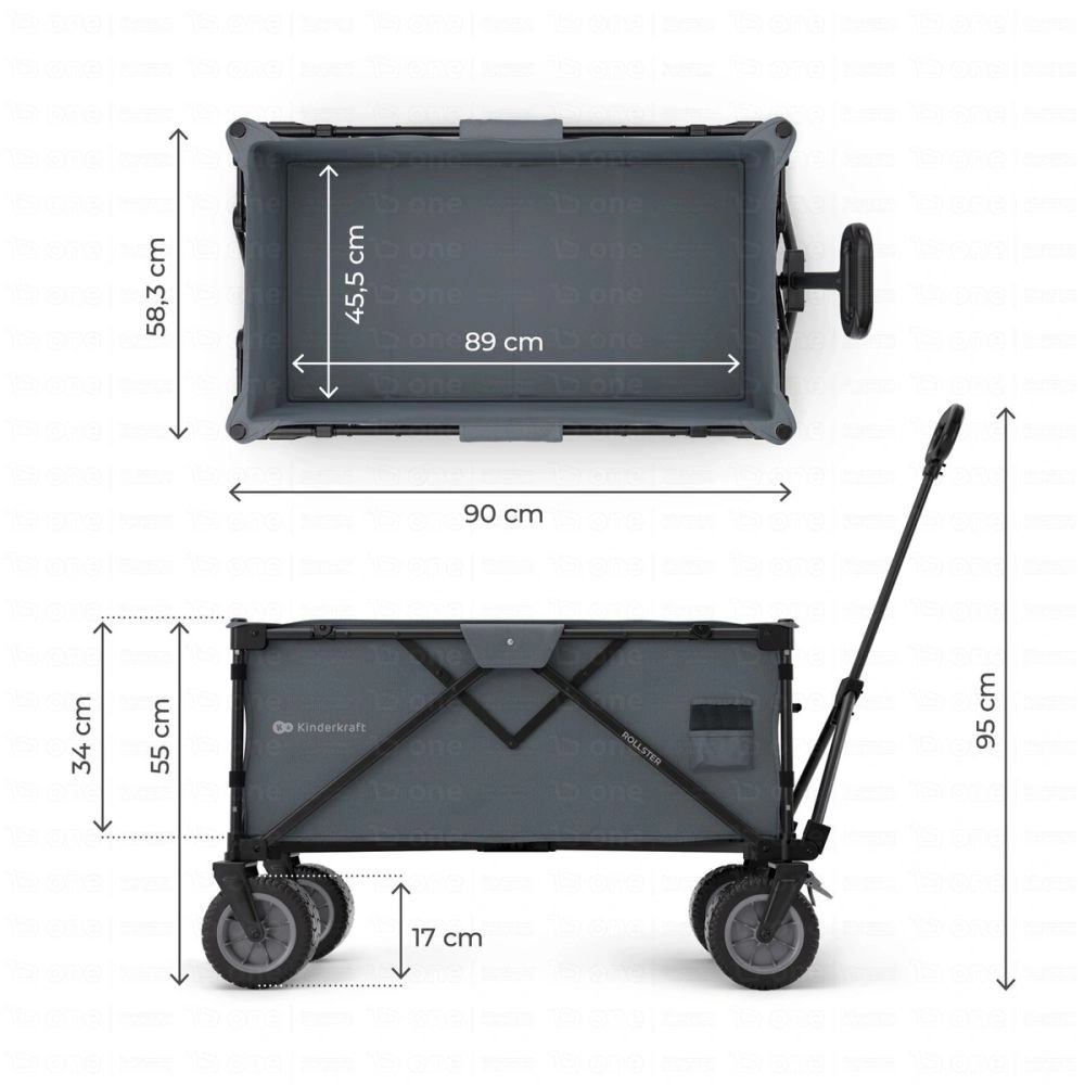 Chariot ROLLSTER - Kinderkraft - gris