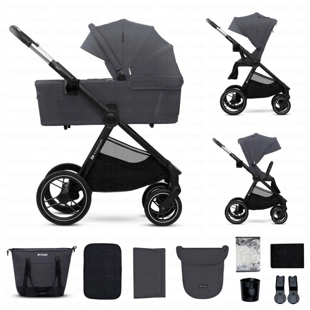 Poussette Duo NEA 2 - Kinderkraft - gris foncé