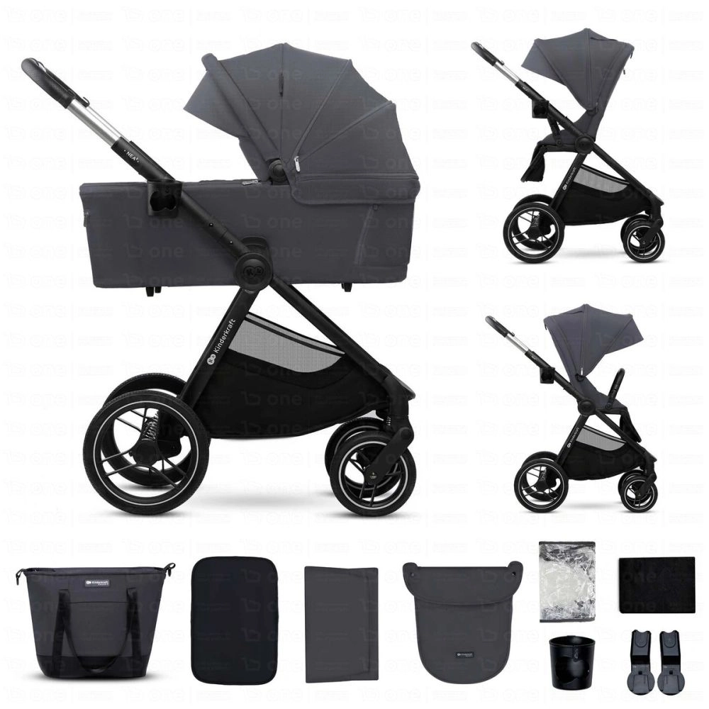 Poussette Duo NEA 2 - Kinderkraft - gris foncé