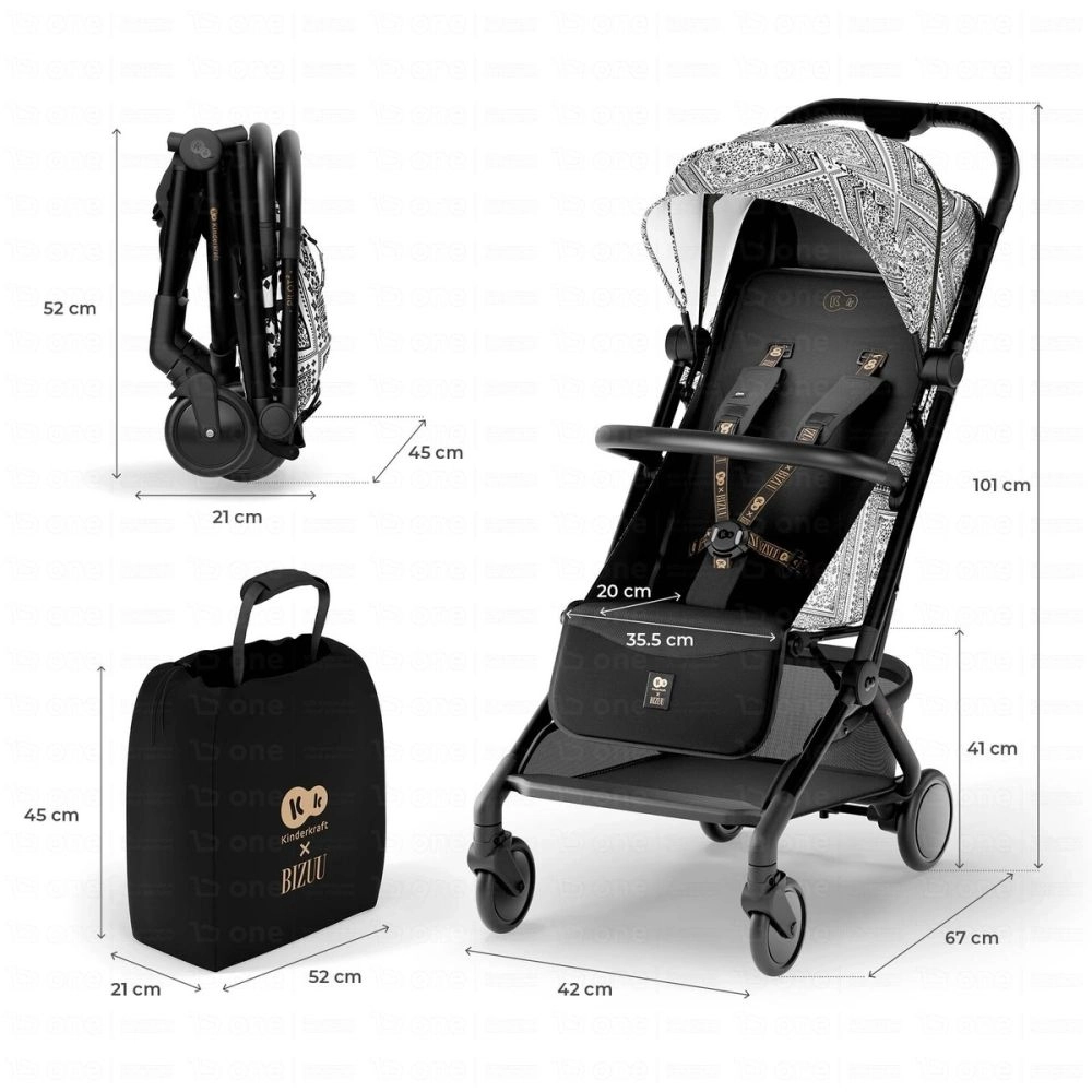 Poussette Pilot 2 x BIZUU - Kinderkraft - noir