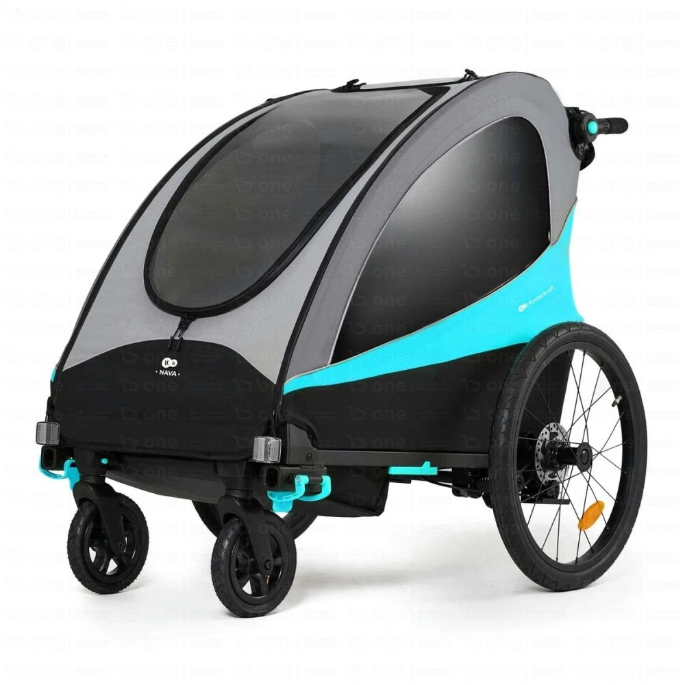 Remorque Vélo Enfant 3en1 NAVA - Kinderkraft - bleu