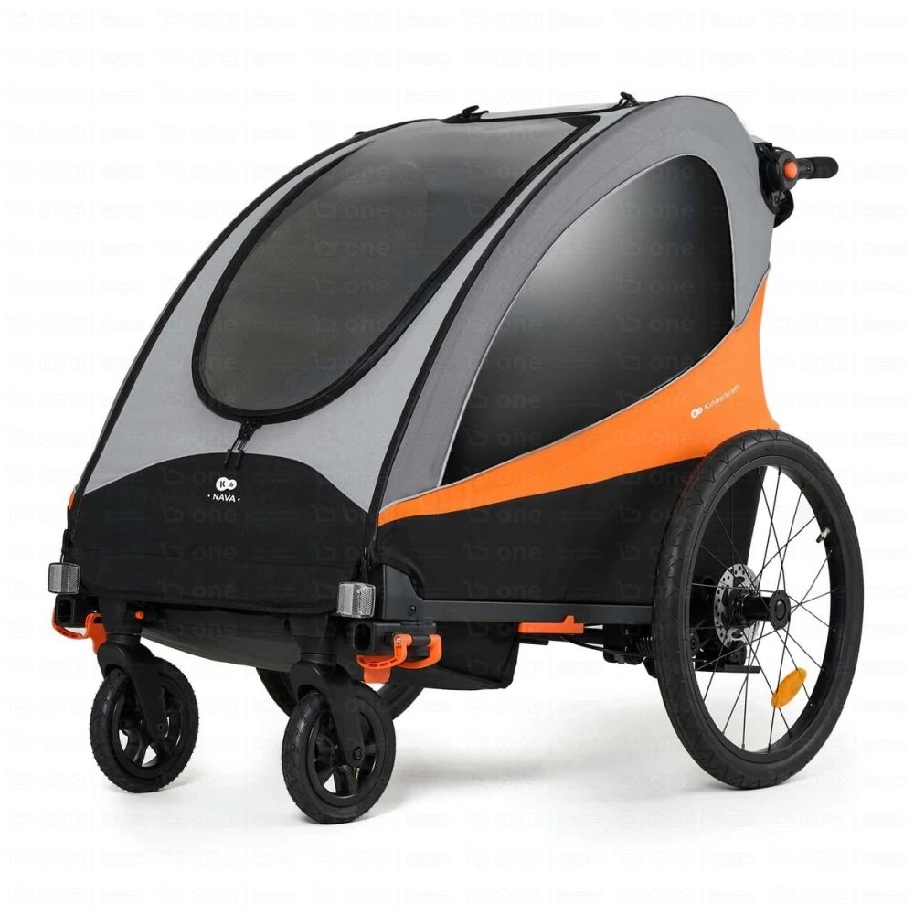 Remorque Vélo Enfant 3en1 NAVA - Kinderkraft - orange