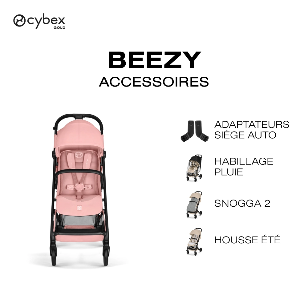 Poussette Compacte et Citadine Beezy 4 - CYBEX - Candy Pink