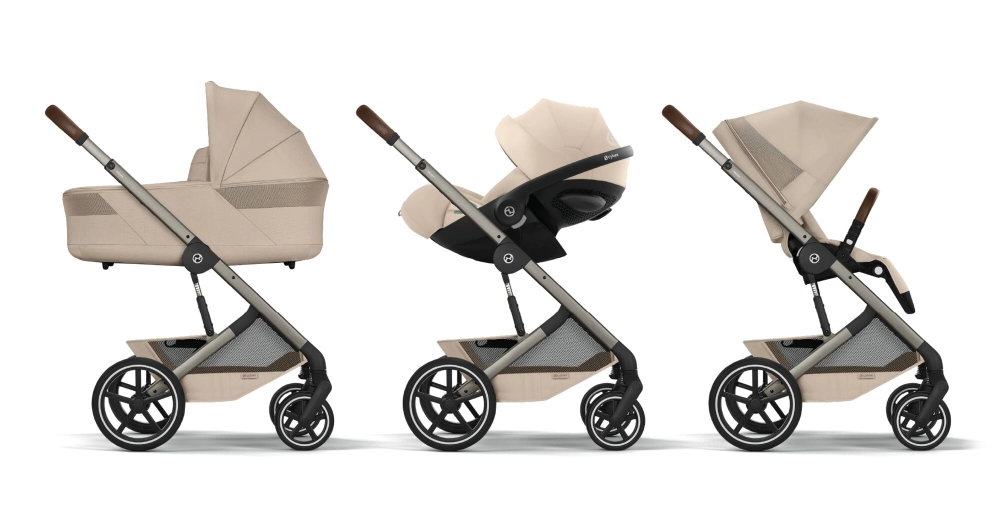 Pack Duo Balios S Lux 4 - Modèle 2026 + Nacelle Cot S Lux - CYBEX - Almond Beige
