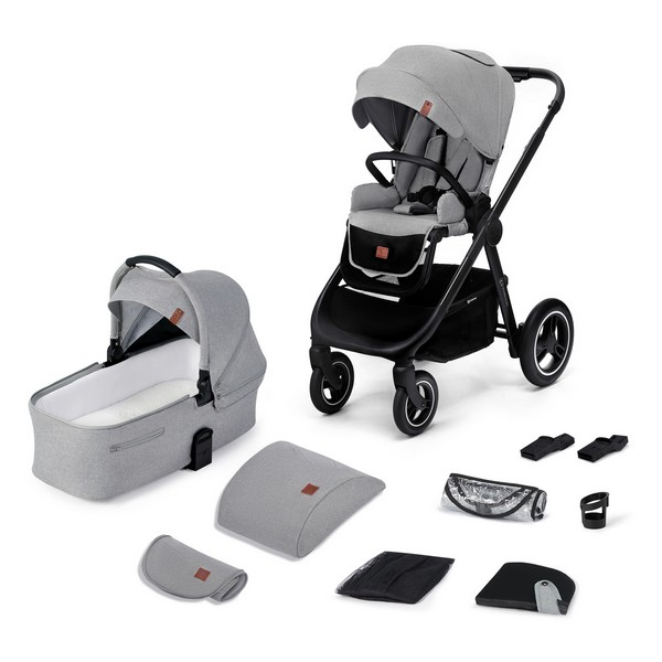 Poussette Kinderkraft Everyday + Nacelle - Light Grey