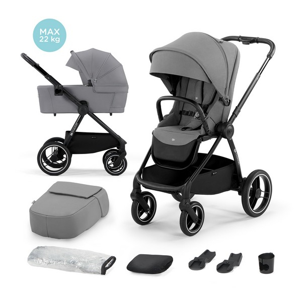 Kinderkraft Nea Stroller + Carrycot - Platinium Grey