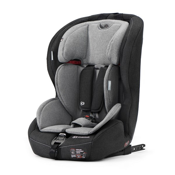 Kinderkraft Safety-Fix Car Seat 9-36kg - Black/Grey