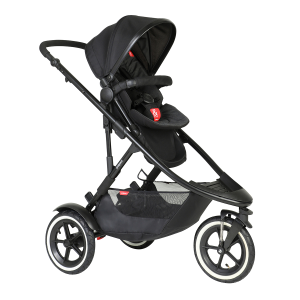 Hauck Poussette 3 Roues Runner, Grandes Roues Pneumatiques Tout-Terrain,  Jusqu'à 25 kg, Pliable, Pare-Soleil, Noir Néon Jaune & 2in1 Carrycot,  Nacelle