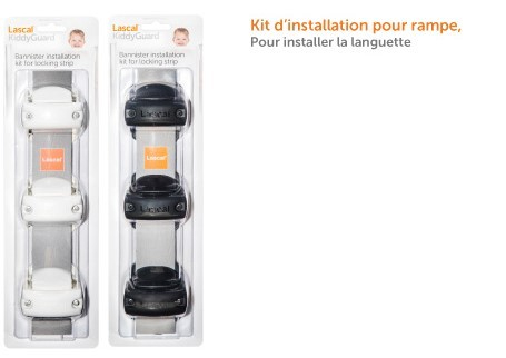 Kit d'Installation Languette Rampe Lascal KiddyGuard - Noir