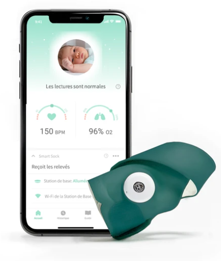 Babyphone Owlet Smart Sock 3 - Vert Océan