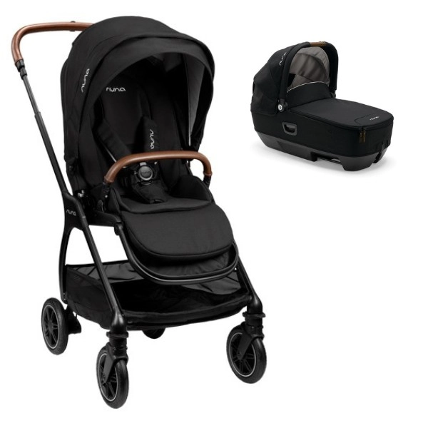 Poussette Nuna Triv + Nacelle Cari Next - Caviar