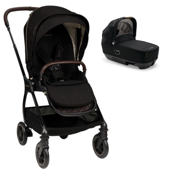 Poussette Nuna Triv - Riveted + Nacelle Cari Next - Caviar
