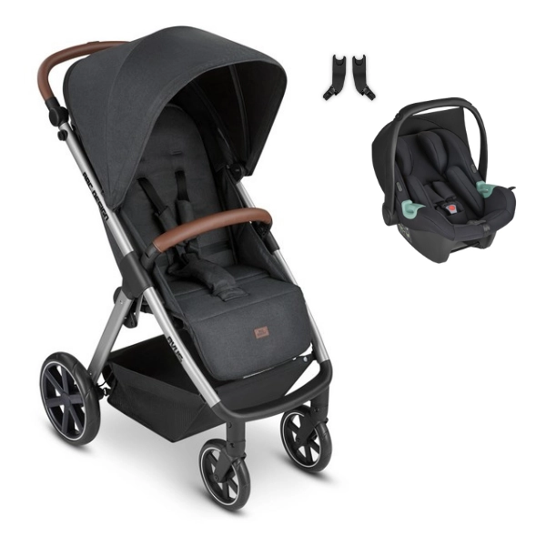 ABC Design Avus Stroller - Storm + Tulip Car Cover - Black (2022)