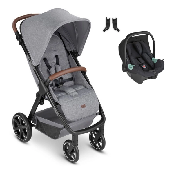 ABC Design Avus Stroller - Tin + Tulip Car Seat - Black (2022)