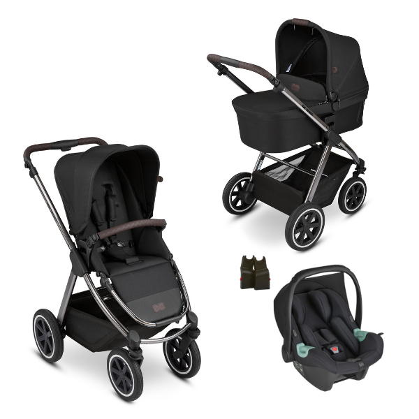 Poussette ABC Design Samba + Nacelle Diamond Edition - Dolphin + Coque Auto Tulip - Black (2022)