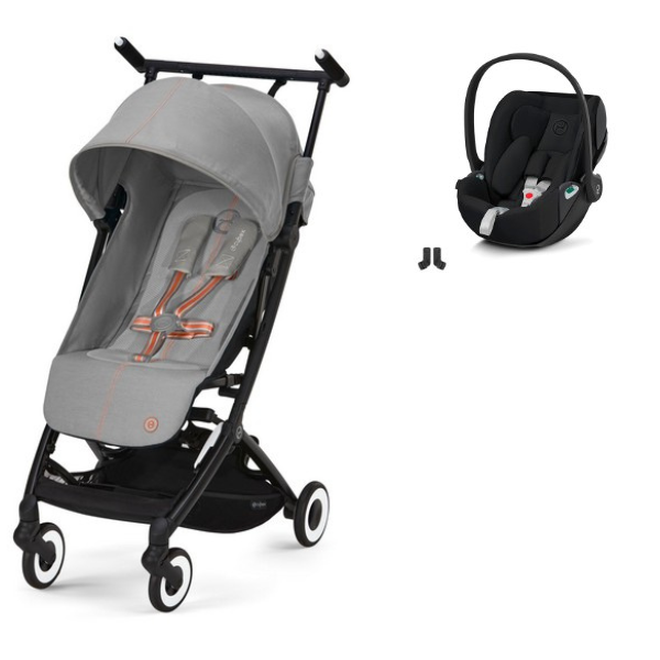 Cybex Libelle Stroller - Lava Grey + Cloud Z2 Car Cover - Deep Black (2022)