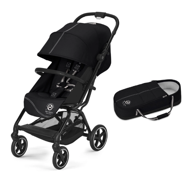 Poussette Cybex Eezy S PLUS 2 + Cocoon S - Moon Black (2022)
