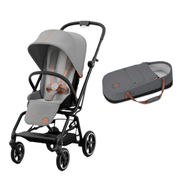 Poussette Cybex Eezy S Twist PLUS 2 - Châssis Black + Cocoon S - Lava Grey (2022)