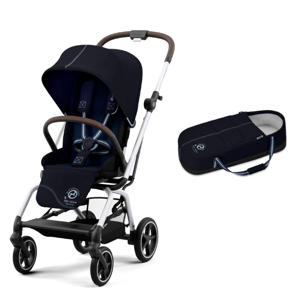 Poussette Cybex Eezy S Twist PLUS 2 - Châssis Silver + Cocoon S - Ocean Blue (2022)